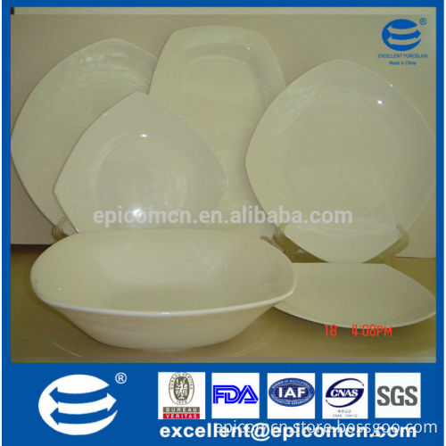 Wholesale White Square bone China Dinner Plates For Kitchen